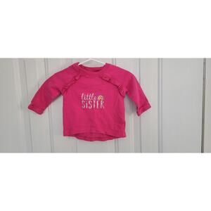 Girls Child Of Mine Pink Little Sister Long Sleeve Shirt Size 3-6 Months